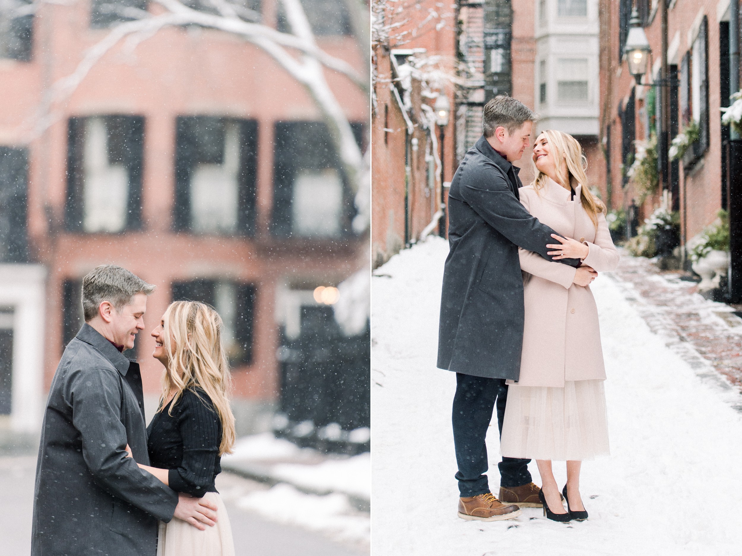 Best Boston Engagement Session Location Beacon Hill and Acorn Street