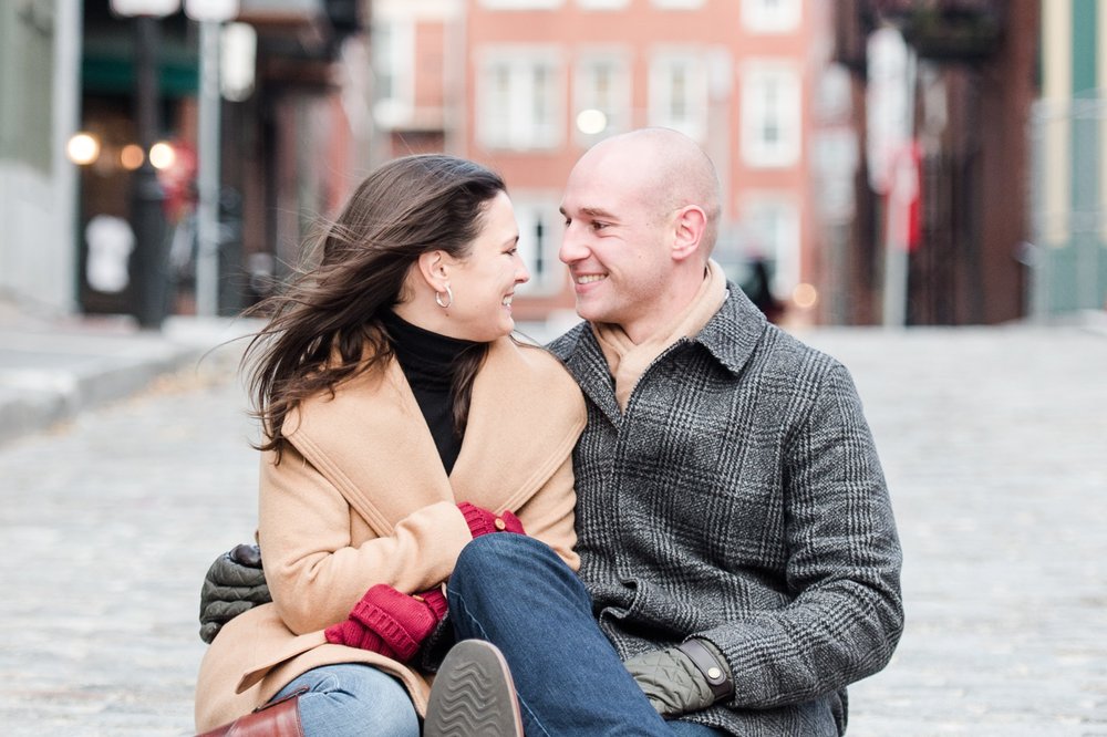 north end boston engagement session near paul revere's home