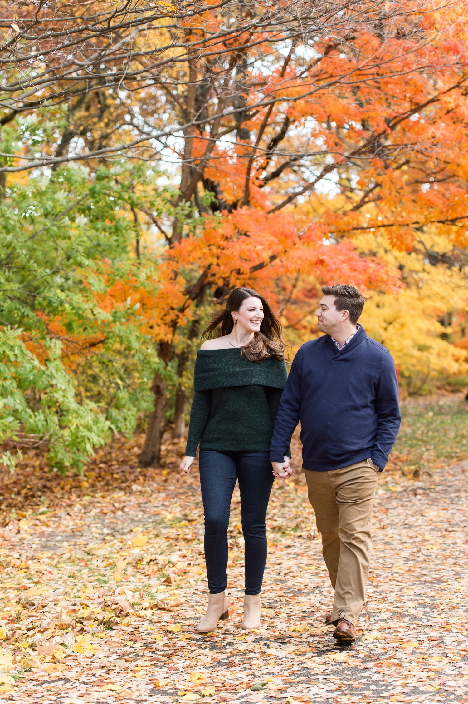 arnold arboretum fall boston engagement session
