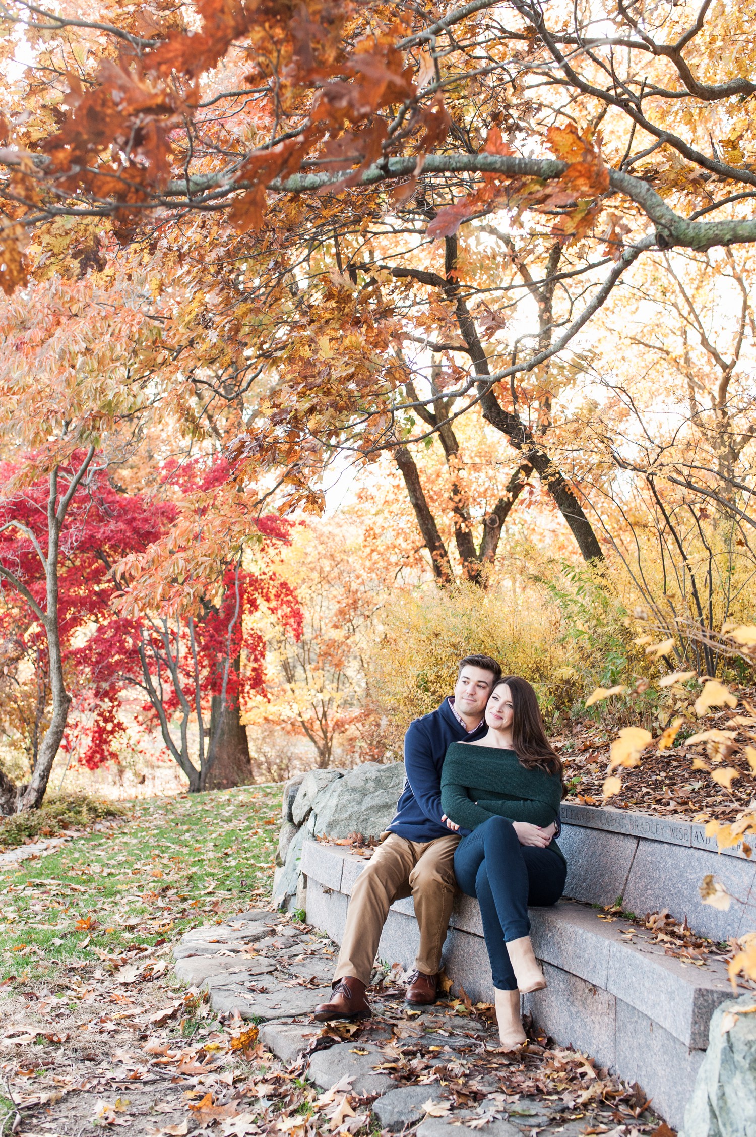 arnold arboretum fall boston engagement session