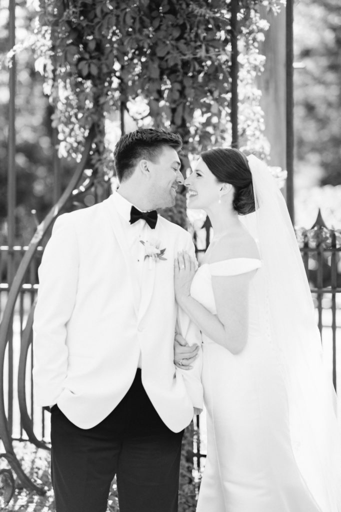 Alden Castle Wedding Bride and Groom couples Portraits at Larz Anderson Park Boston black and white