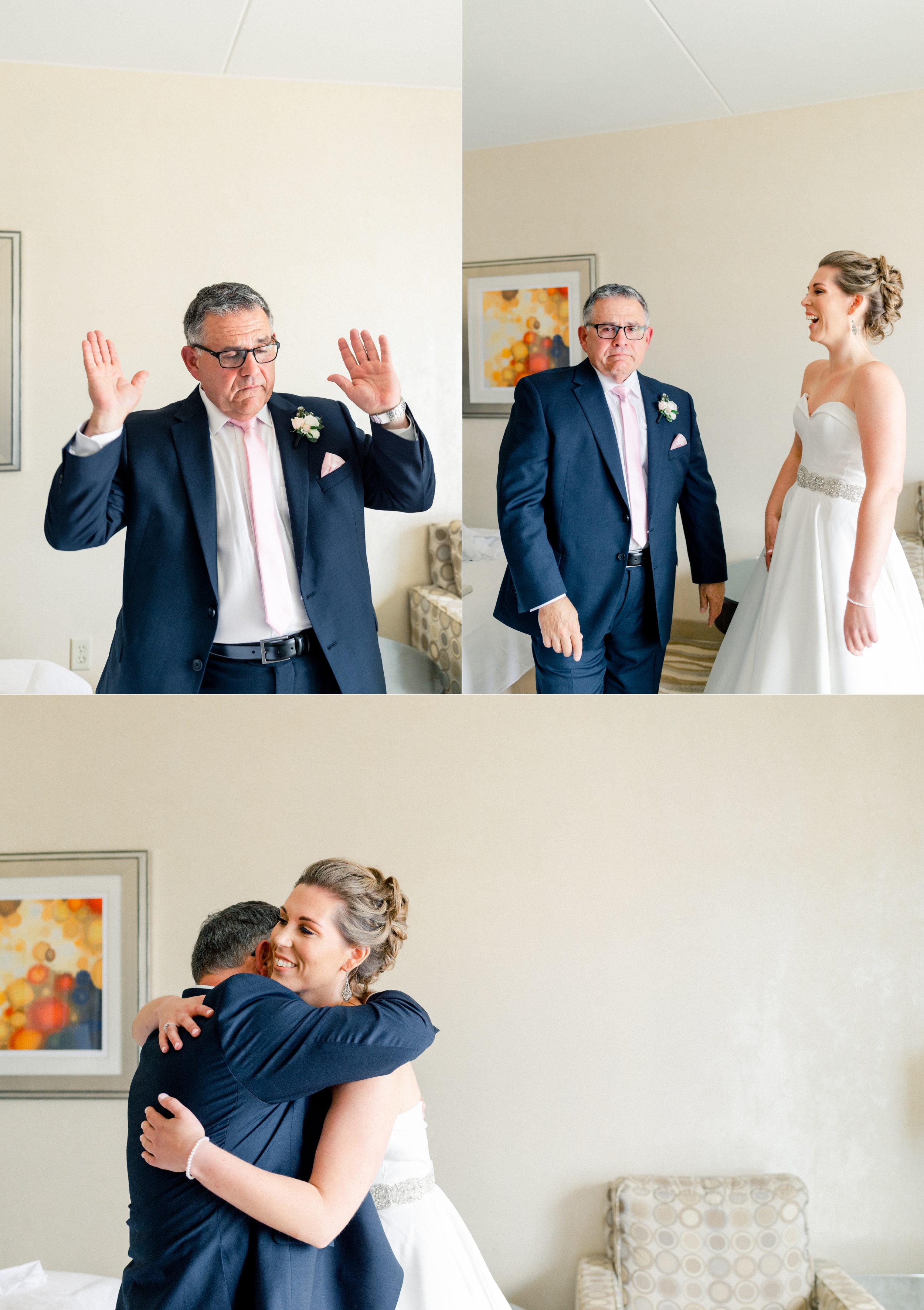 bride and dad reveal moment emotional dad with daughter on wedding day
