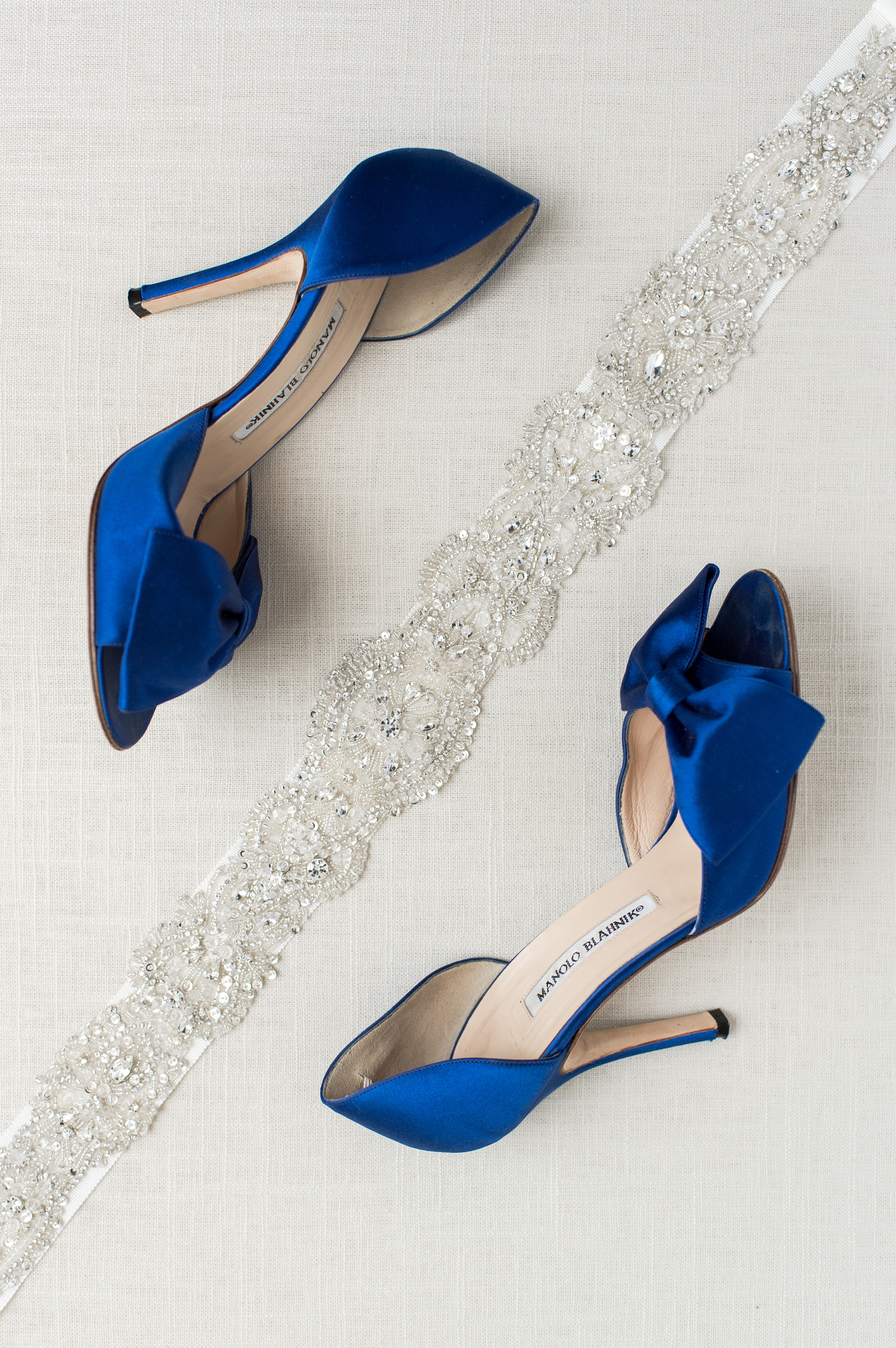 something blue bridal manolo blahnik shoes with satin bows