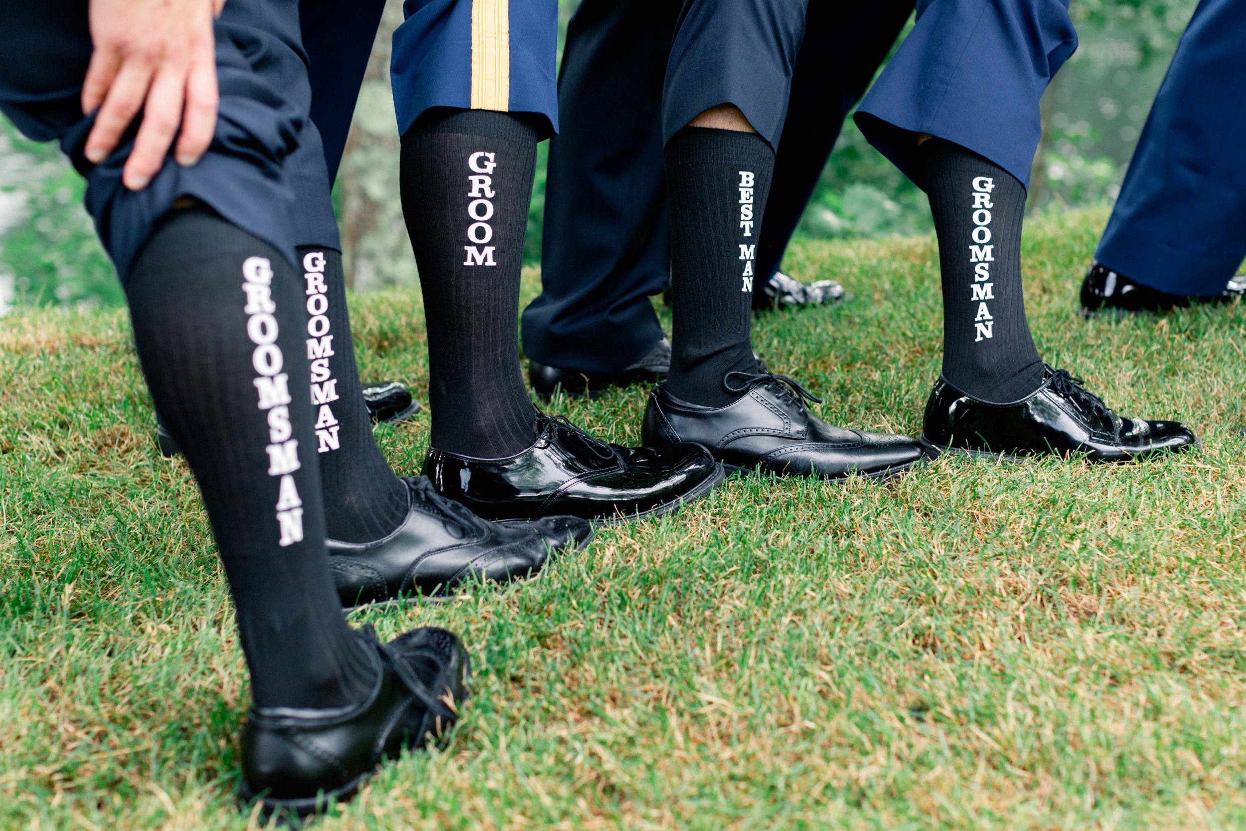 groomsmen socks with military uniforms