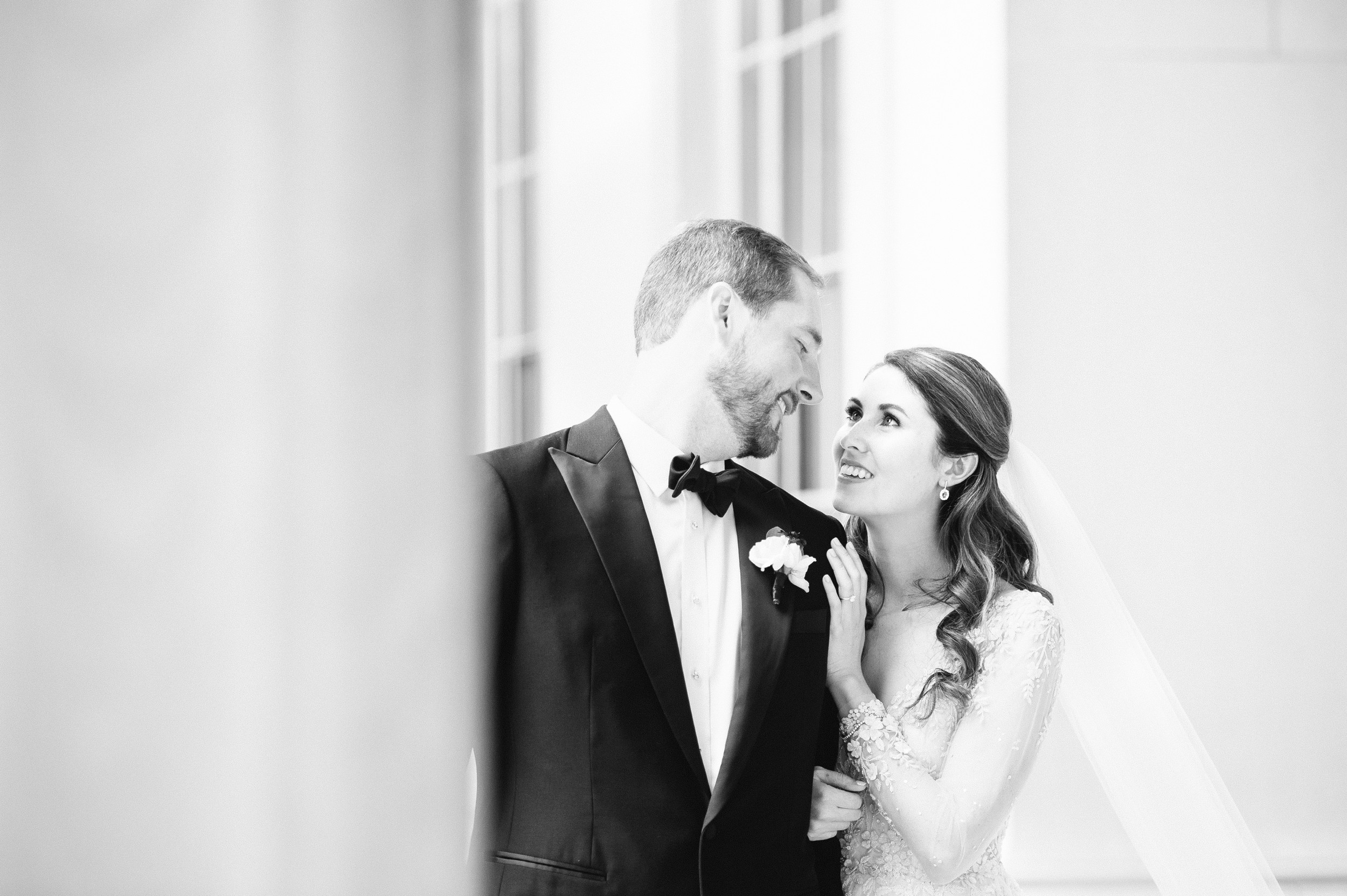 Boston bride and groom couples portraits at MIT for Harvard Art Museum Wedding black and white
