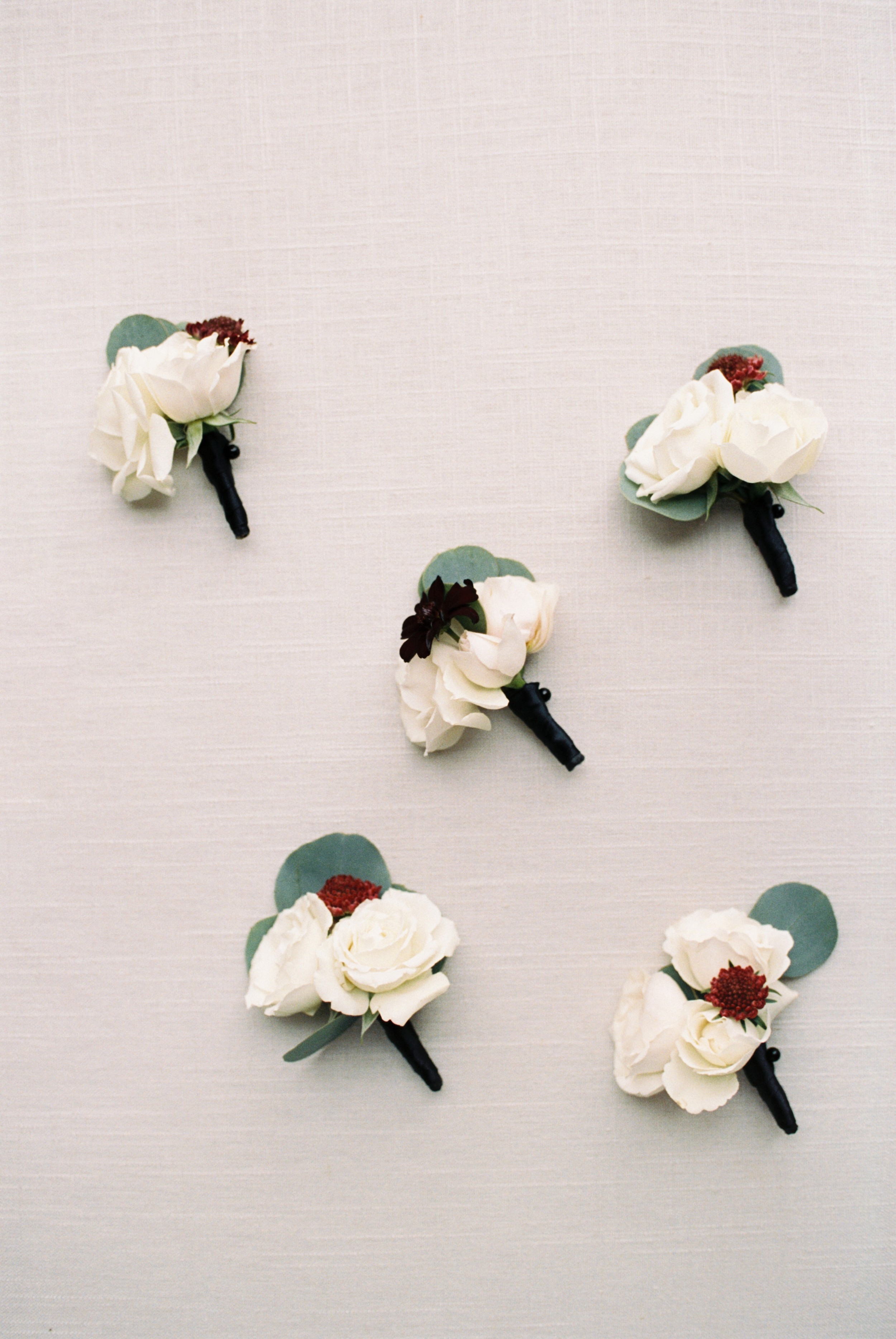 Poppy Floral boutonnieres for Harvard Art museum Wedding