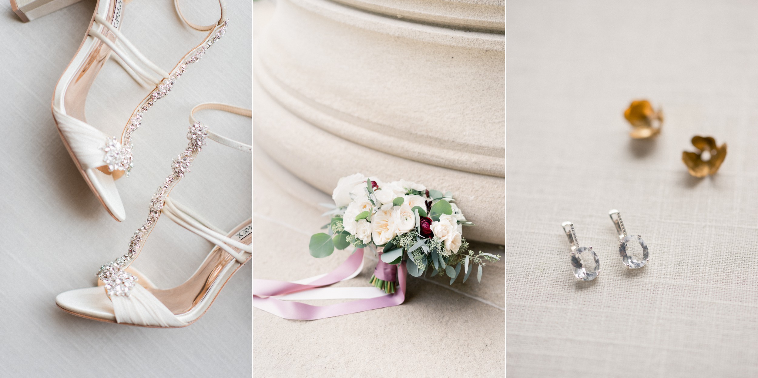 Boston Bridal Details for black tie city wedding in blush and cranberry