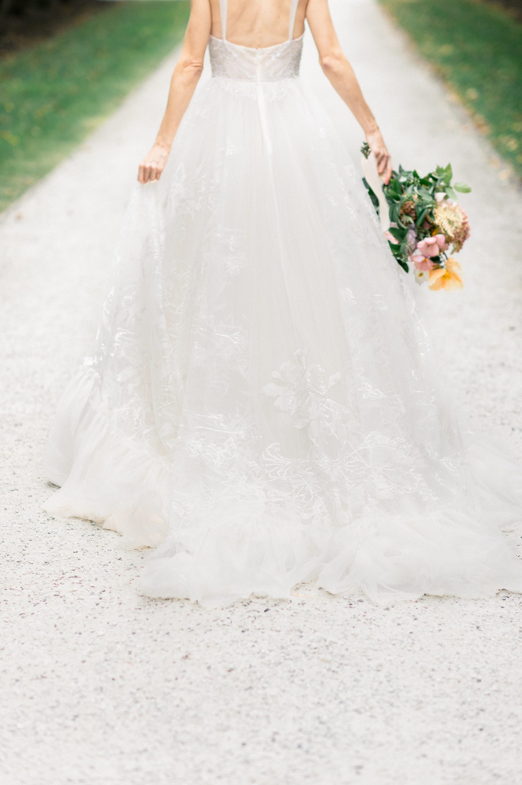 bridal gown with lace details