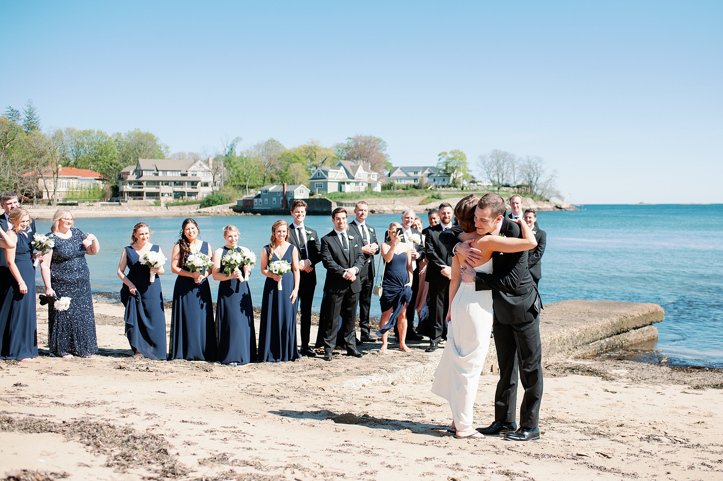 first look for couple at Tupper Manor