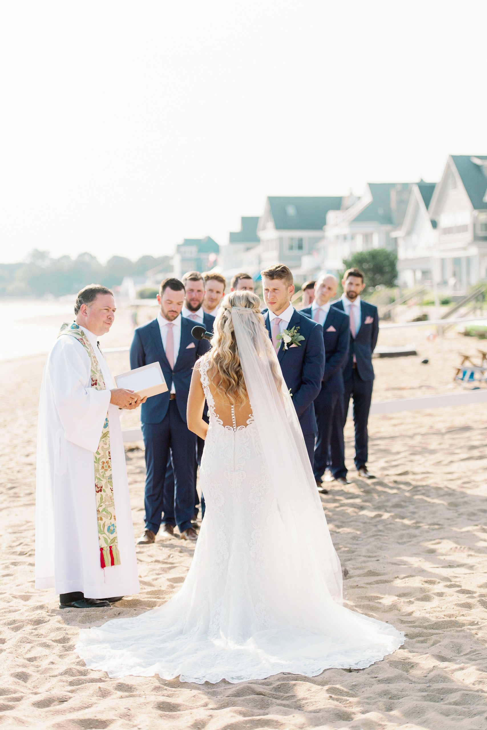 wedding ceremony on the beach at Madison Beach Hotel