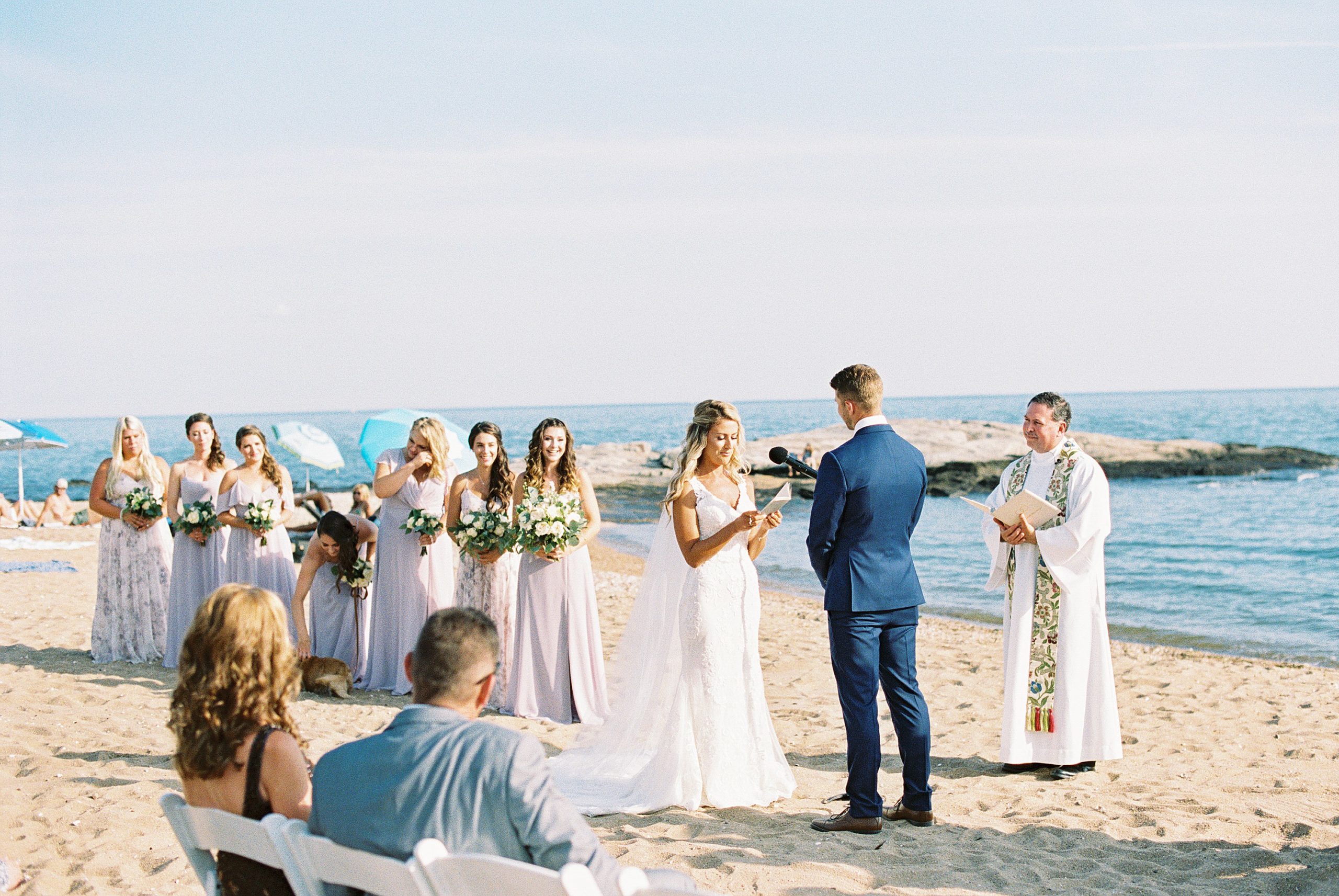wedding ceremony on the beach at Madison Beach Hotel