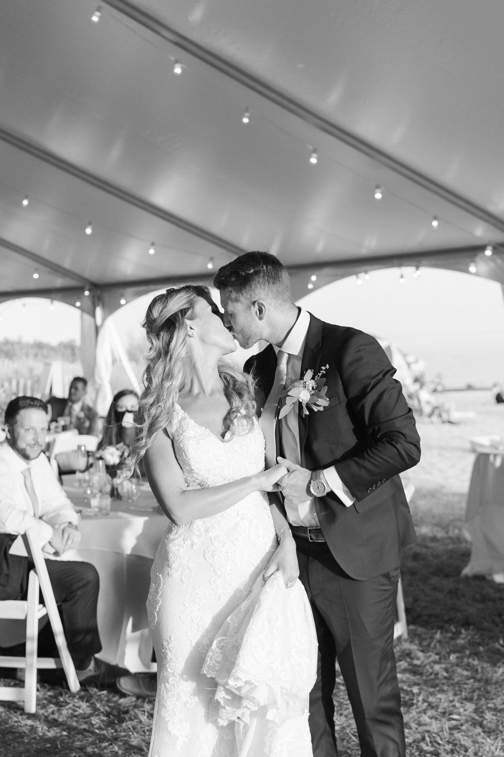 black and white first dance