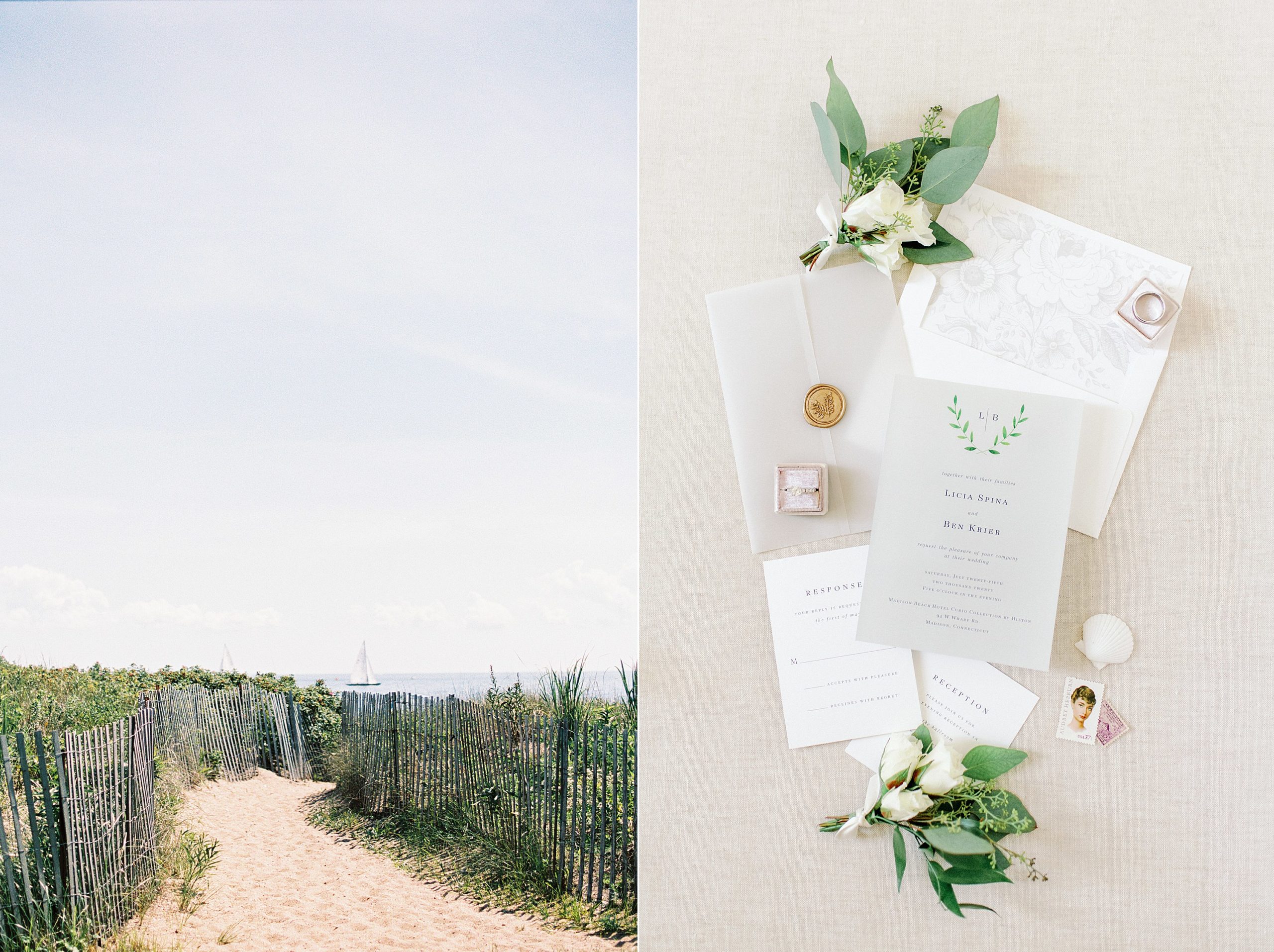 wedding day details and invitation suite