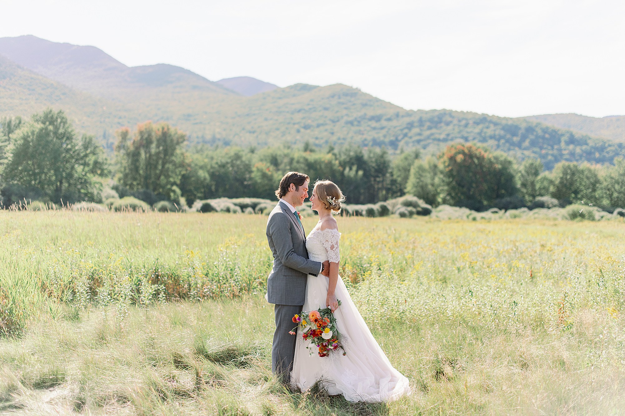 Adirondack Wedding couples portraits in the mountains
