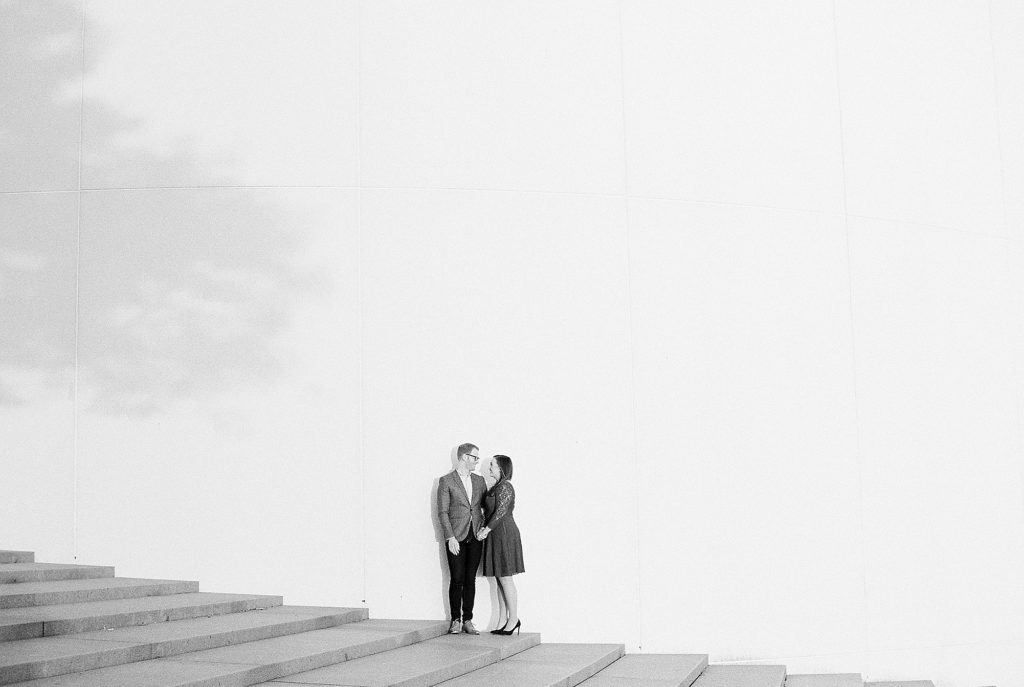 jfk library engagement session at sunrise Fall in New England
