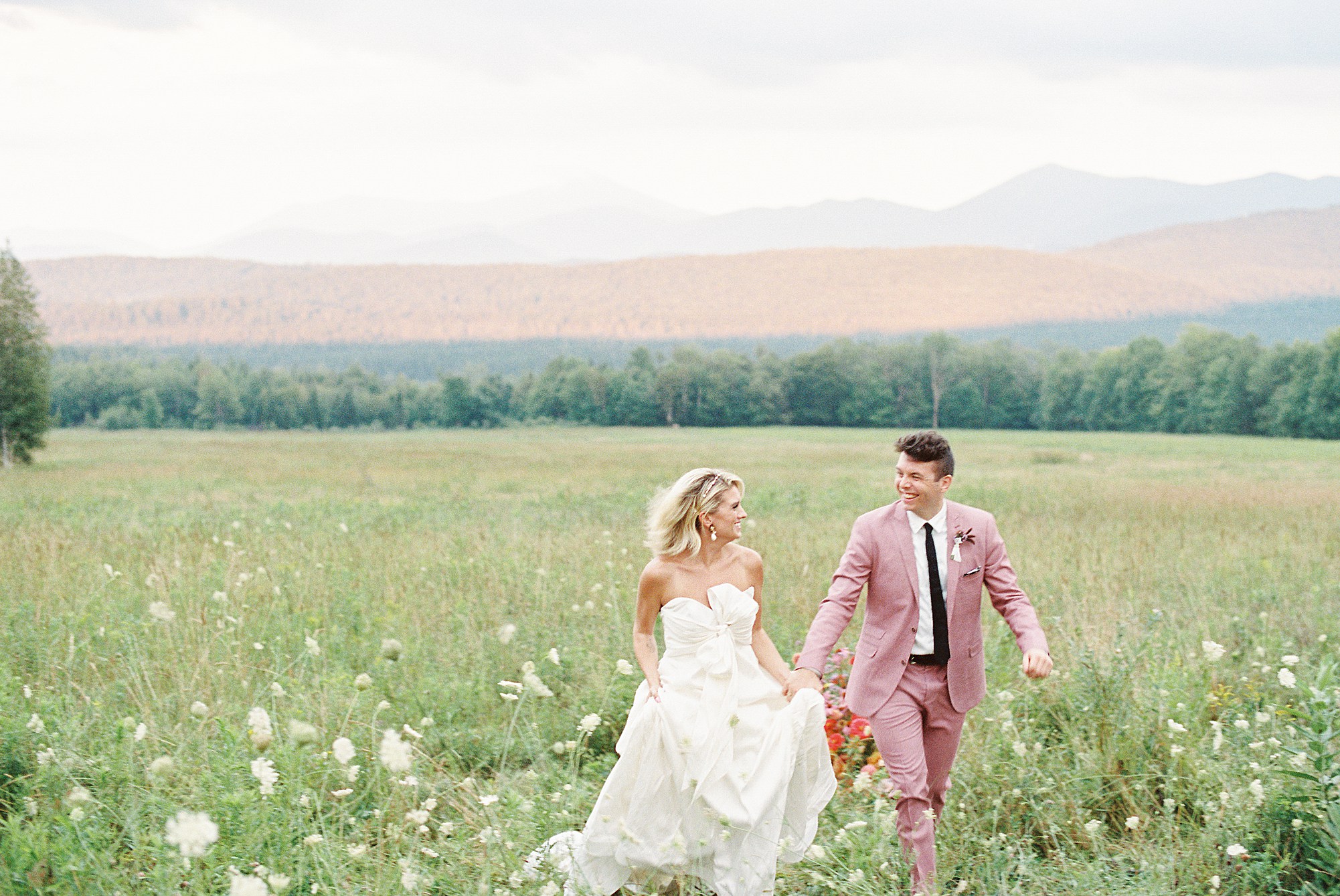 couples portraits on film for wedding in the high peaks region of ADK