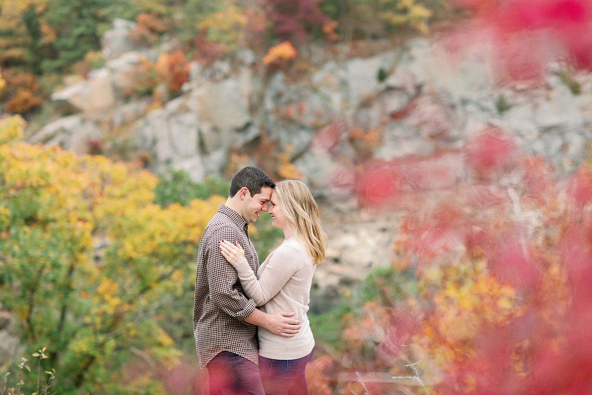 fall engagement session Rockport MA