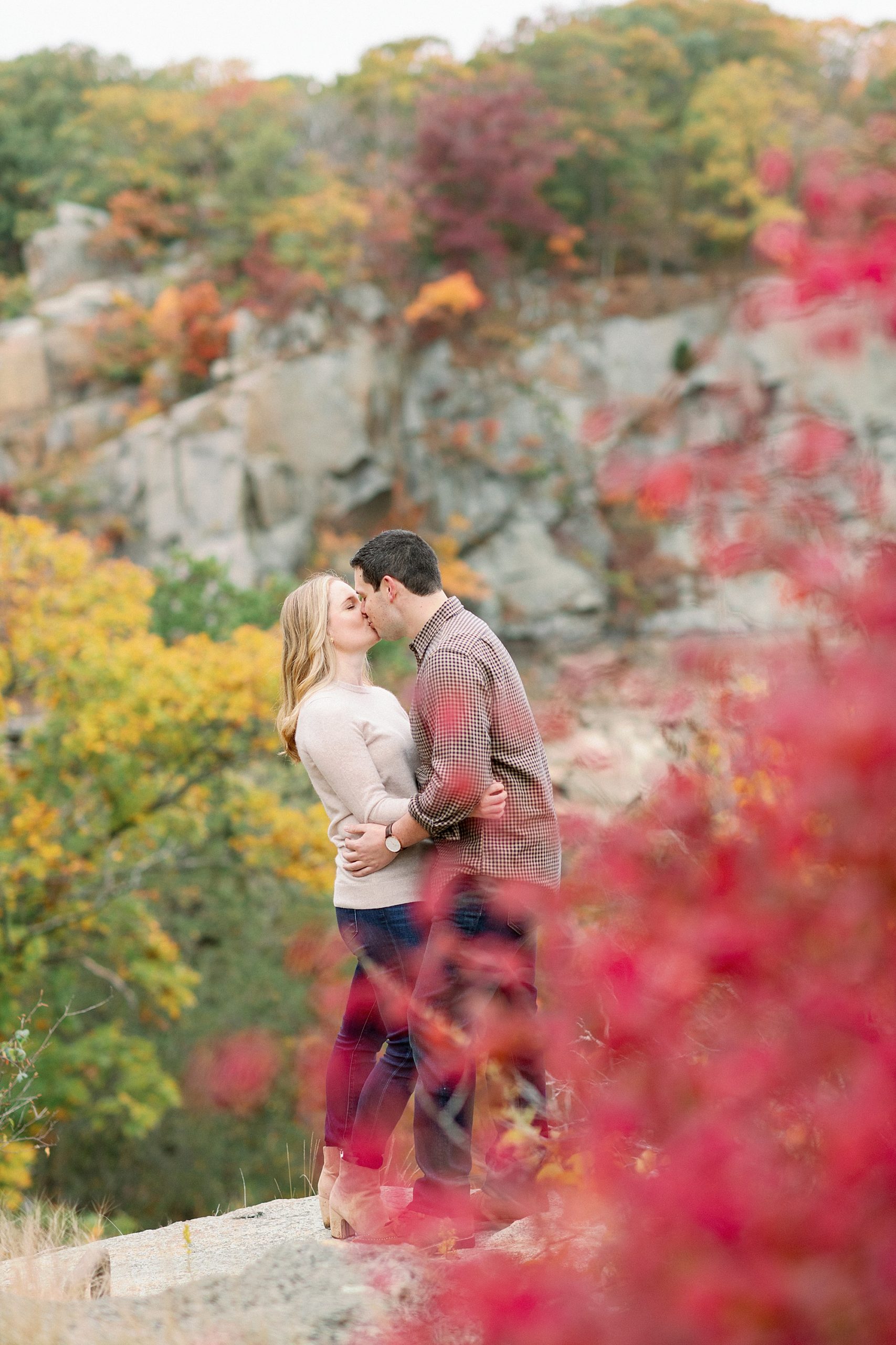 fall engagement session Rockport MA Halibut Point