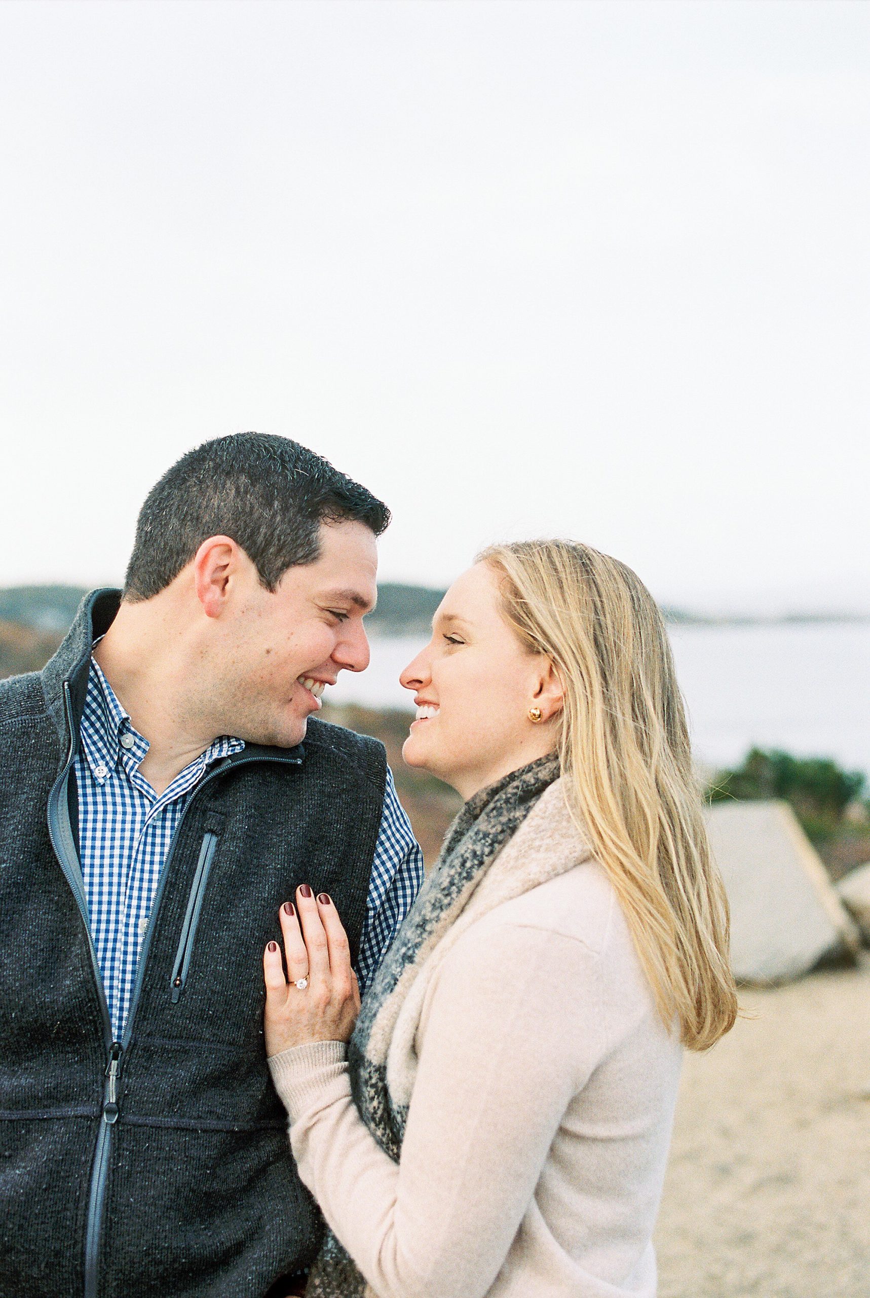 engagement session by the sea at Halibut State Park