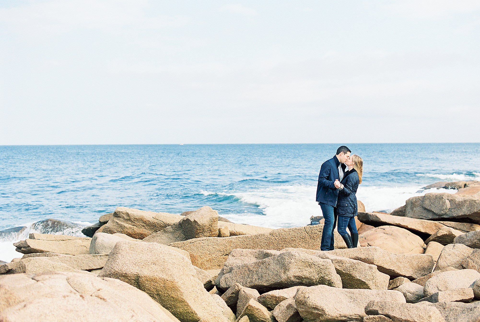engagement session by the sea in Rockport