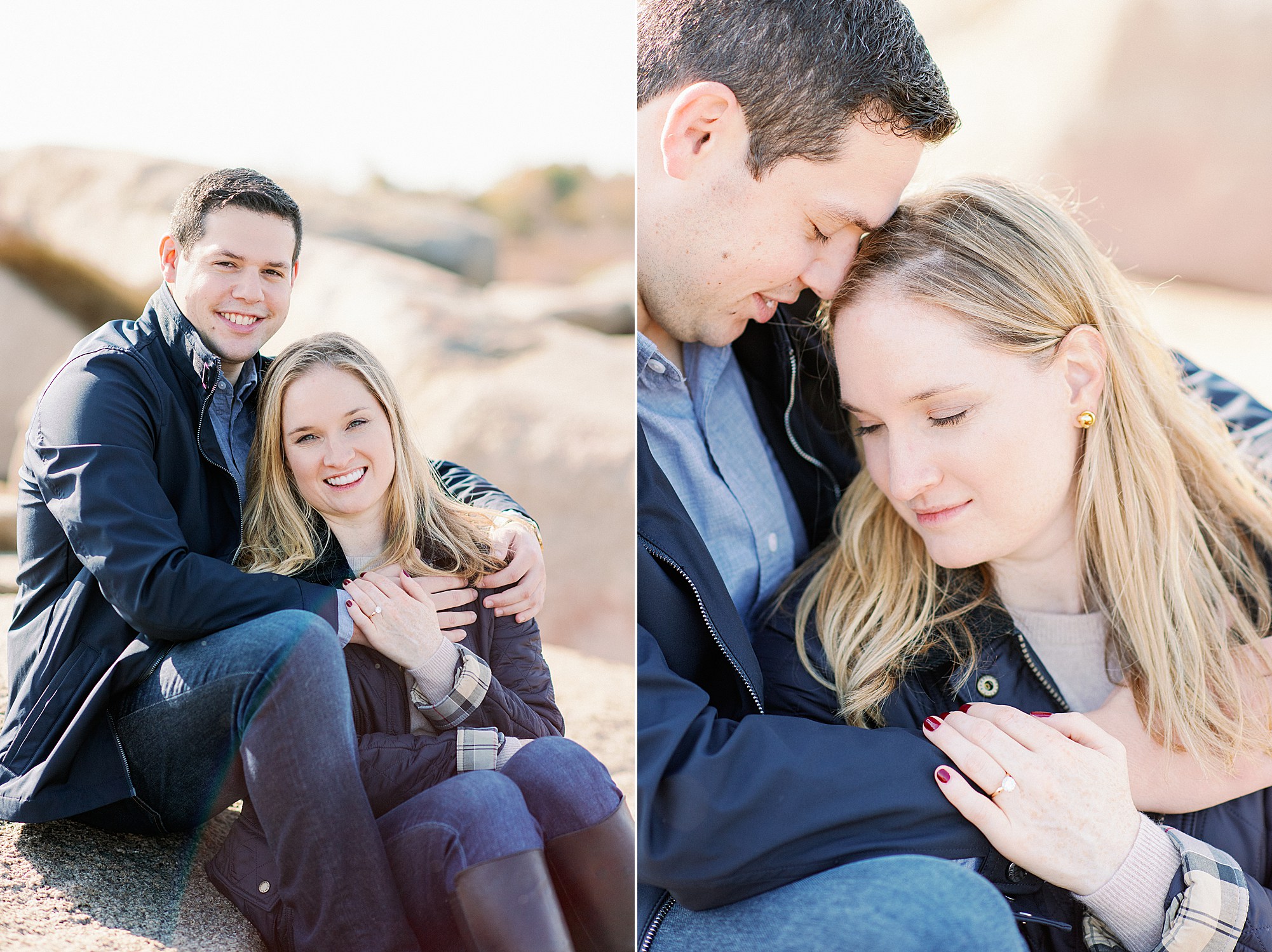 engagement session by the sea in Rockport