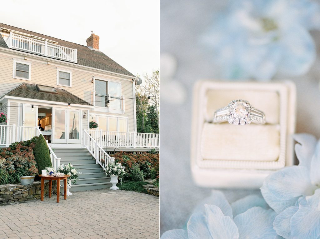 private home for wedding on cape cod and stunning engagement ring in mrs box