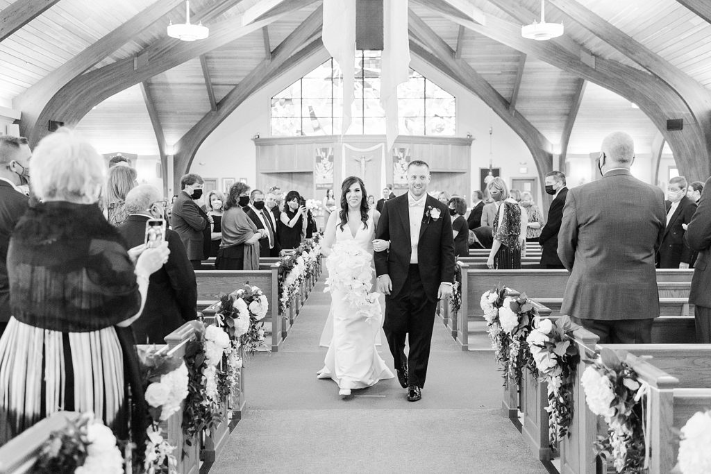 black and white church ceremony photos for Cape Cod Wedding