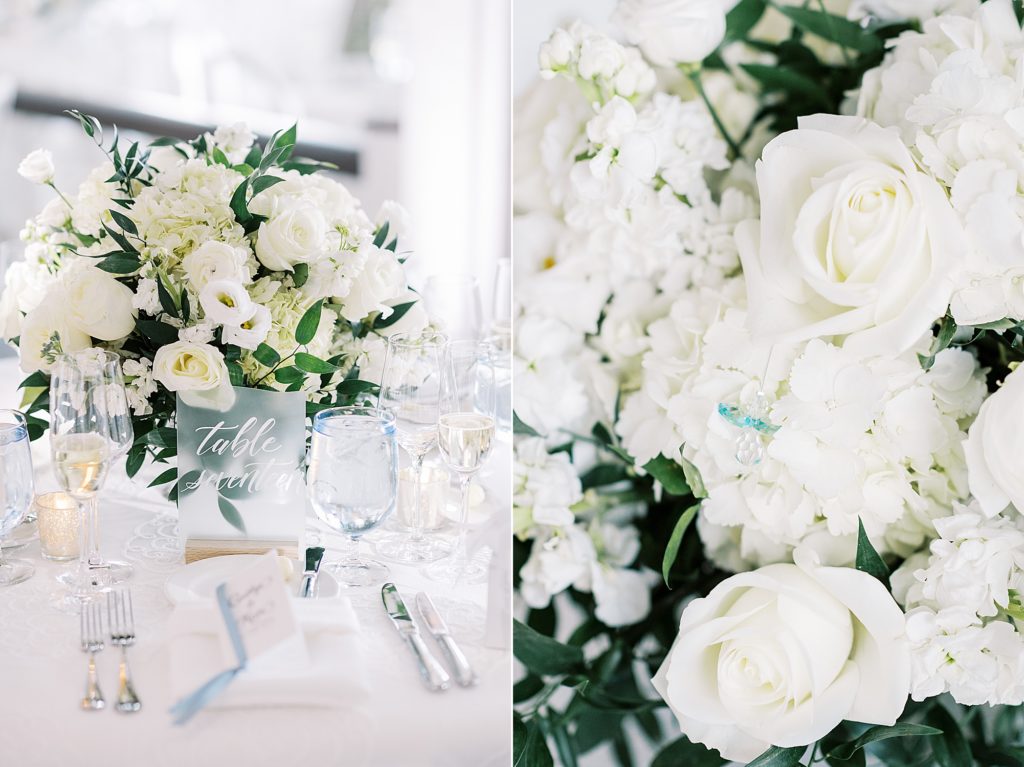 sentimental details in florals at cape cod wedding