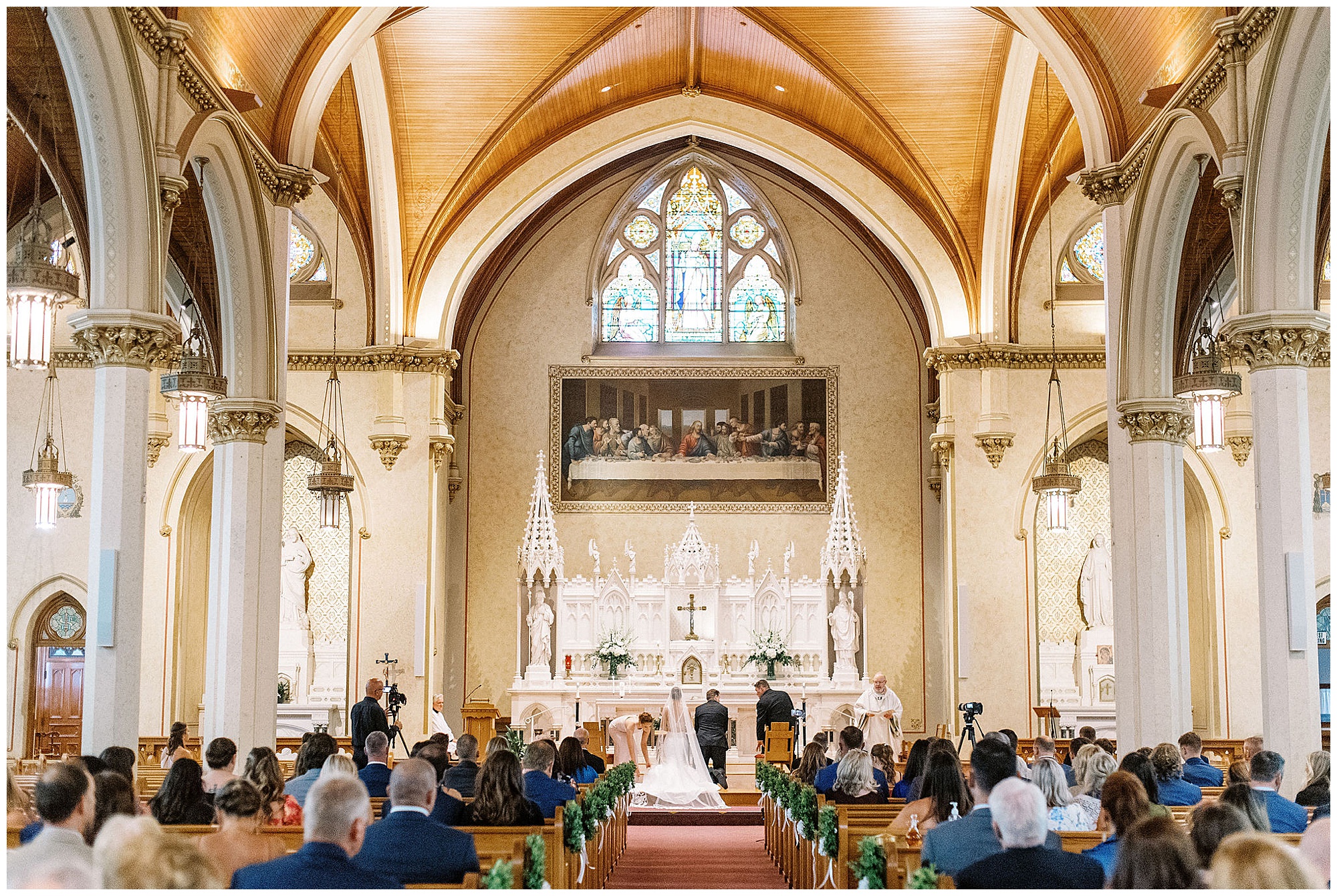 classic boston wedding ceremony at saint gregory parish
