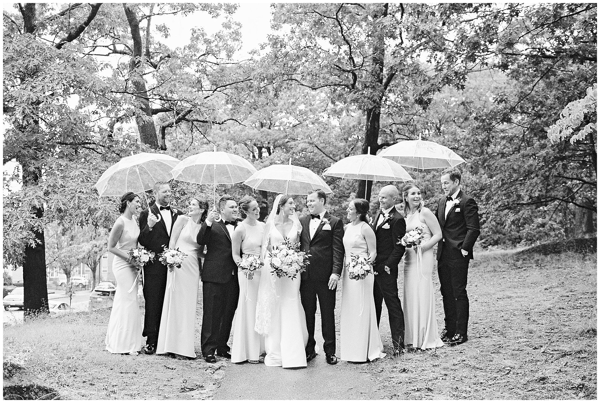 Rainy classic boston wedding