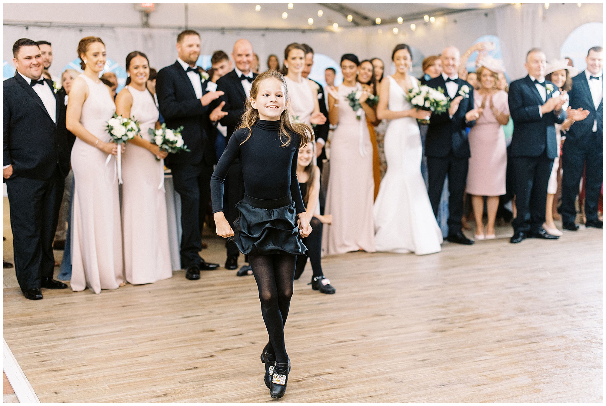 irish step dancer at boston wedding