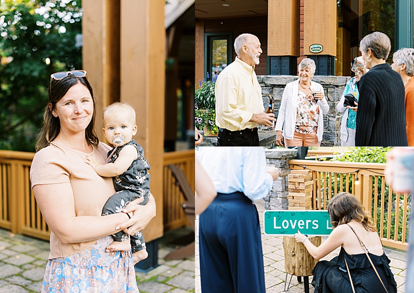 guests sign Lover sign for rehearsal dinner photography event