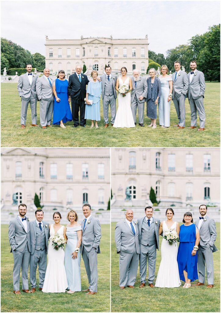 family portraits during Newport wedding