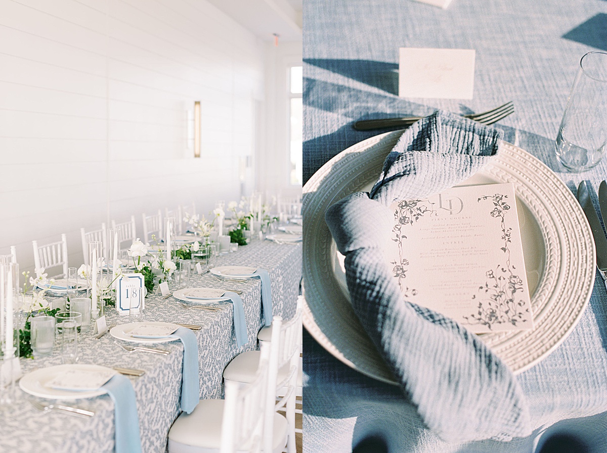 wedding table details captured by cape cod wedding photographer