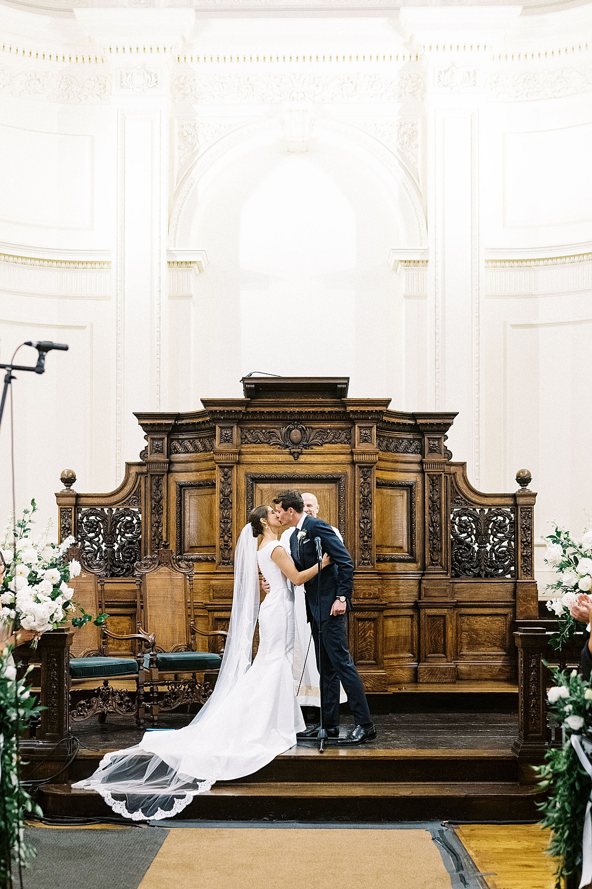 man and women kissing for the first time captured by Boston Wedding Photographer