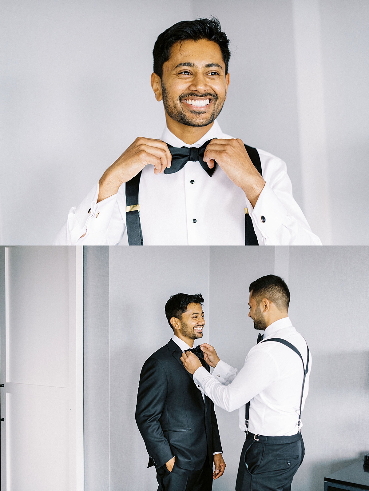 groom getting ready at Public Library 