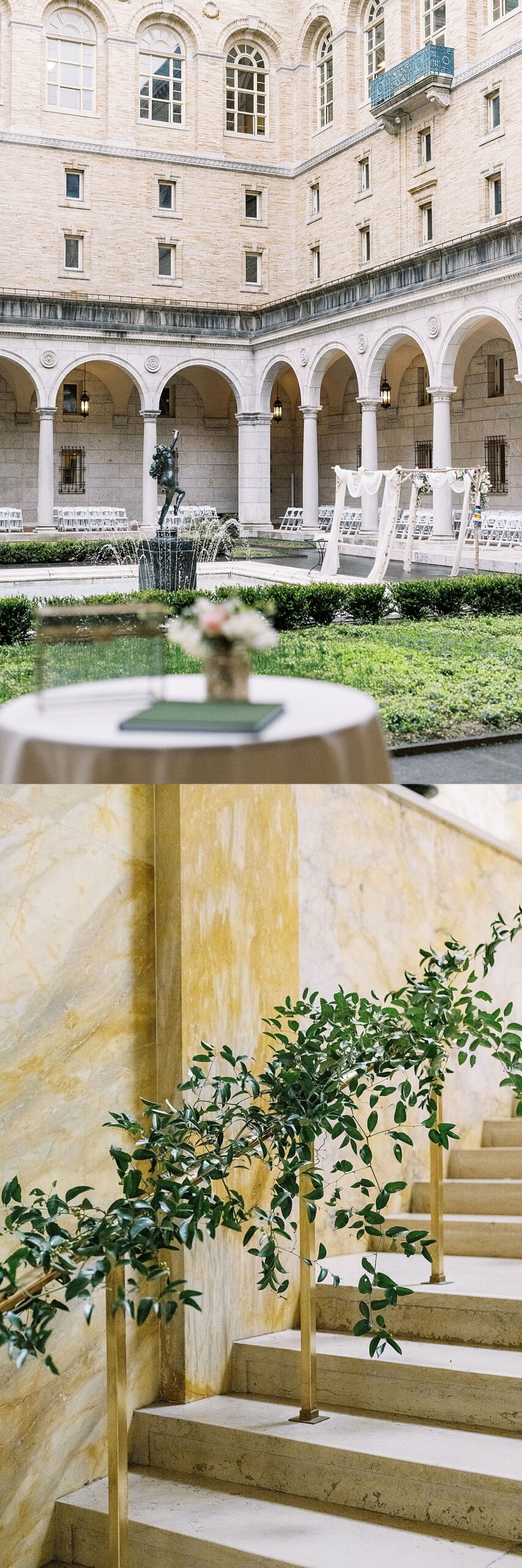 details of a classic boston public library wedding