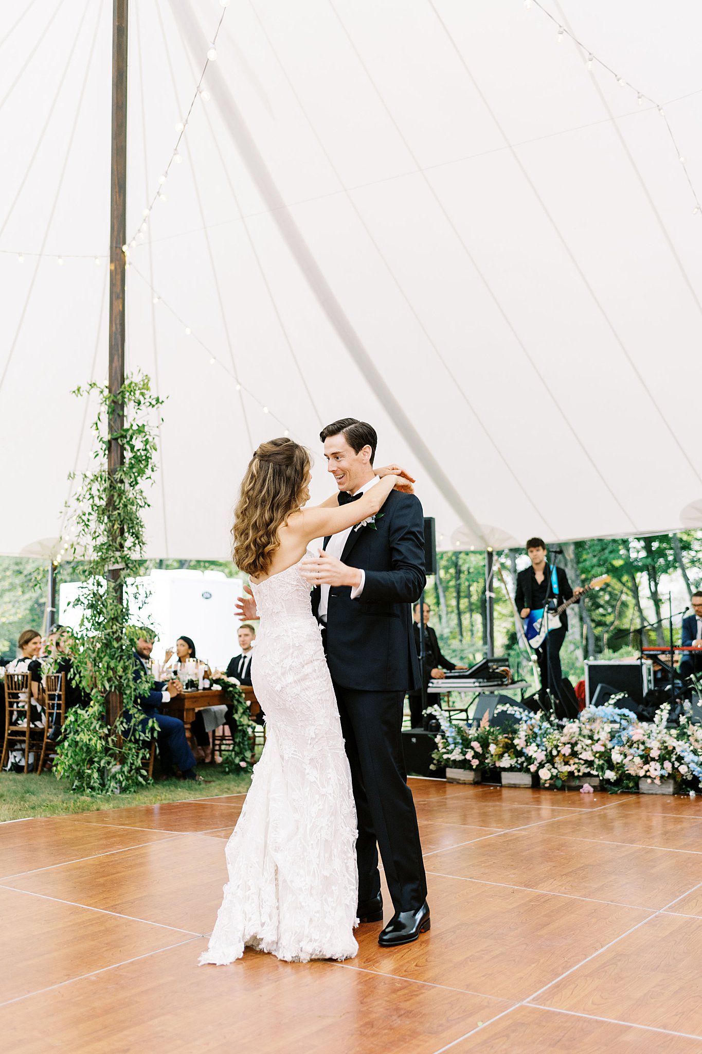 bride and groom share first dance by Lynne Reznick Photography 
