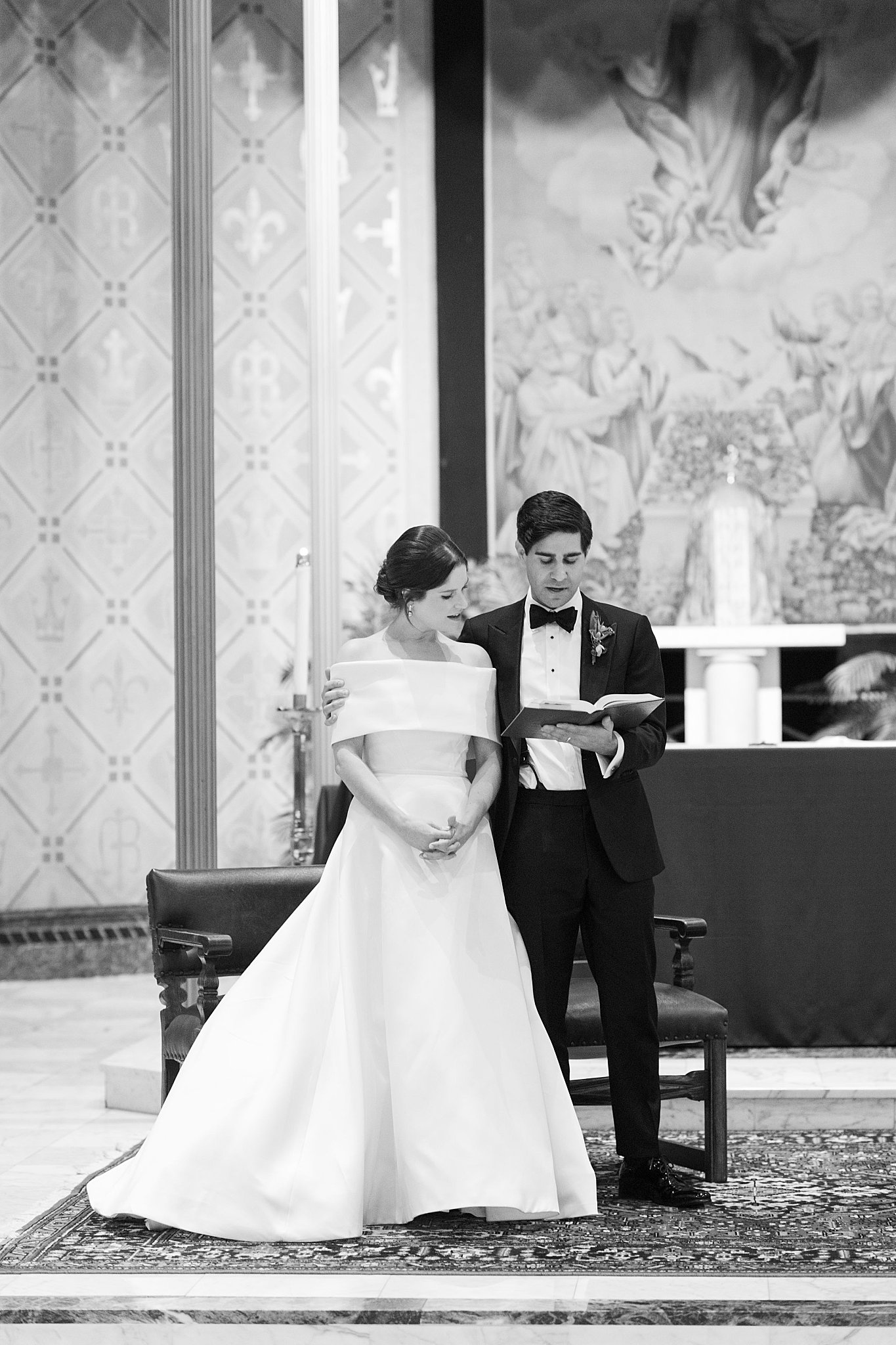 bride and groom sing together by NYC wedding photographer 
