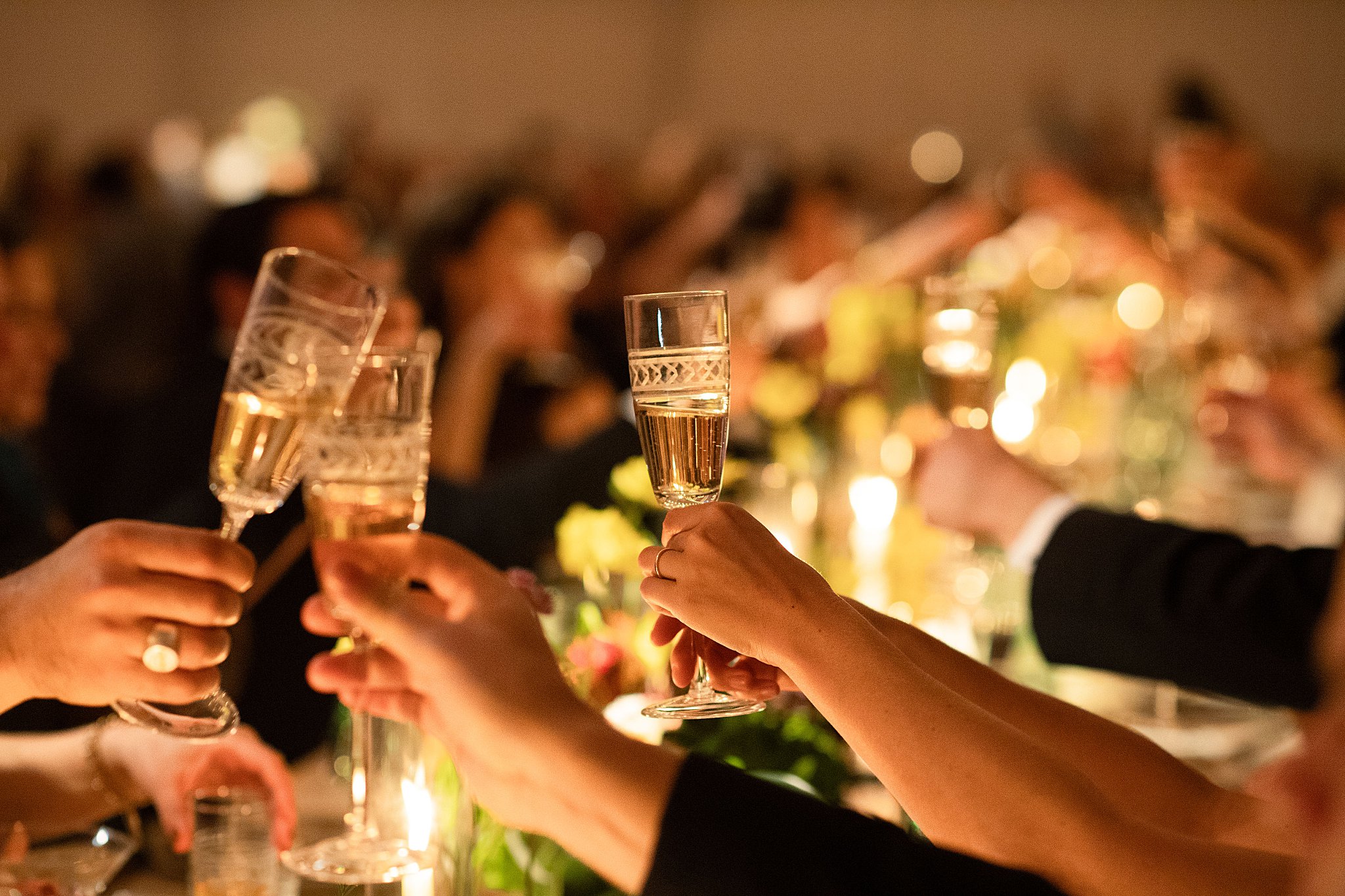 guests toast glasses at Brooklyn Heights Casino