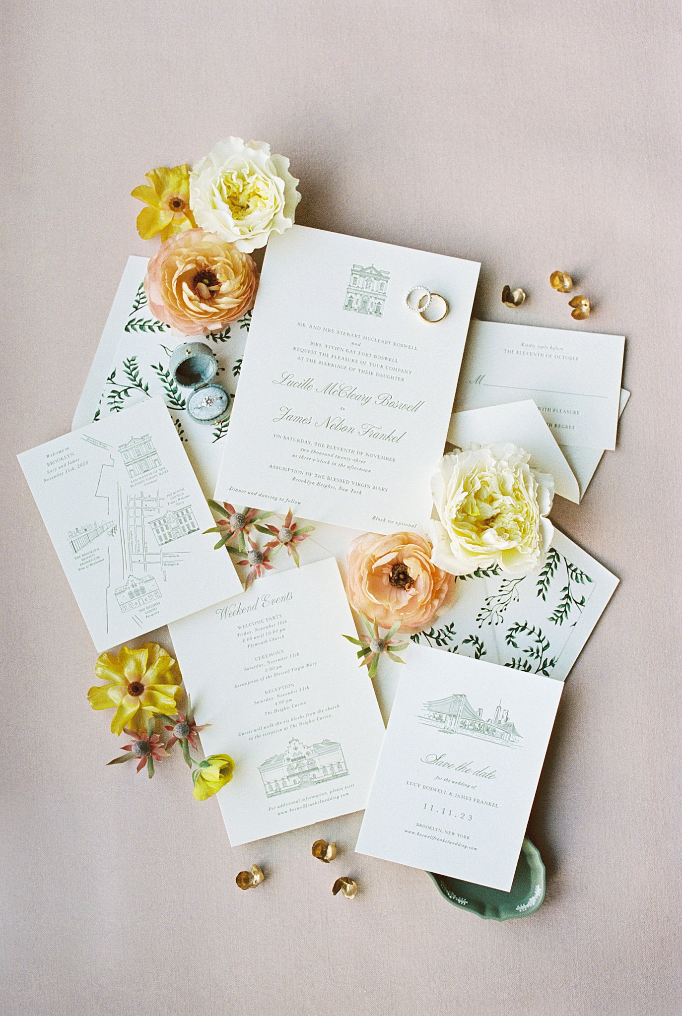 stationery suite by NYC wedding photographer 