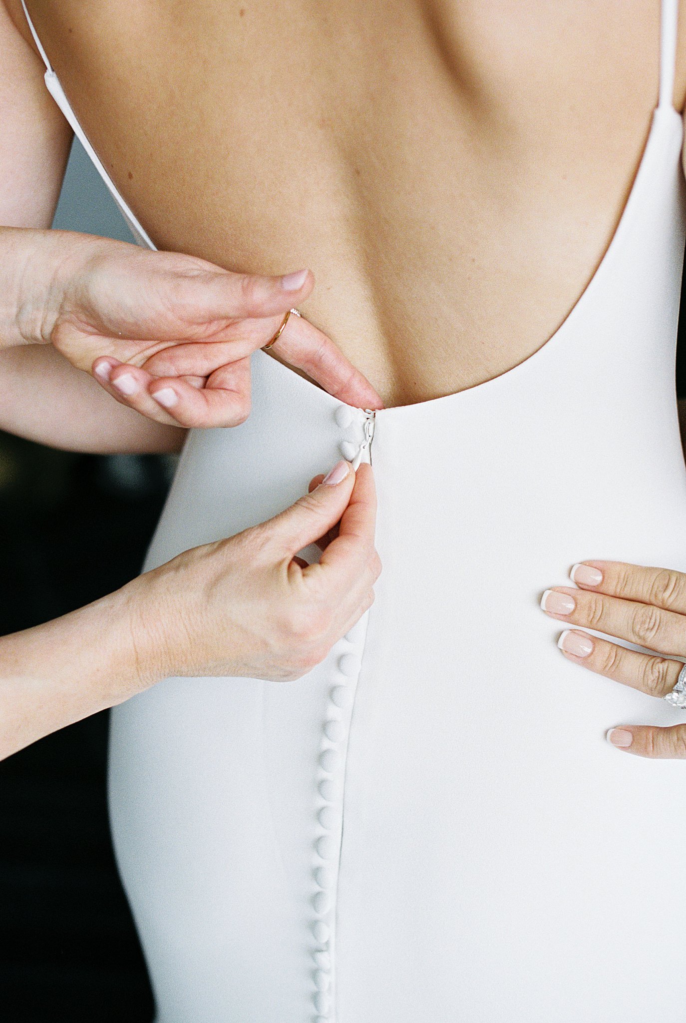 mother of the bride and maid of honor zip up bridal gown by Boston Wedding Photographer