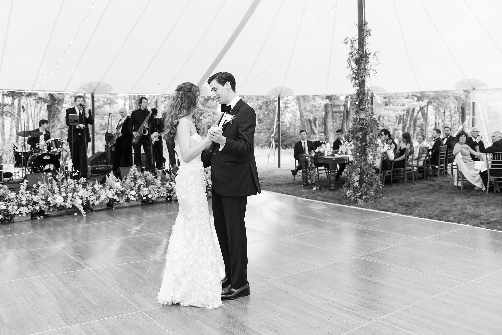 couple shares intimate moment during first dance