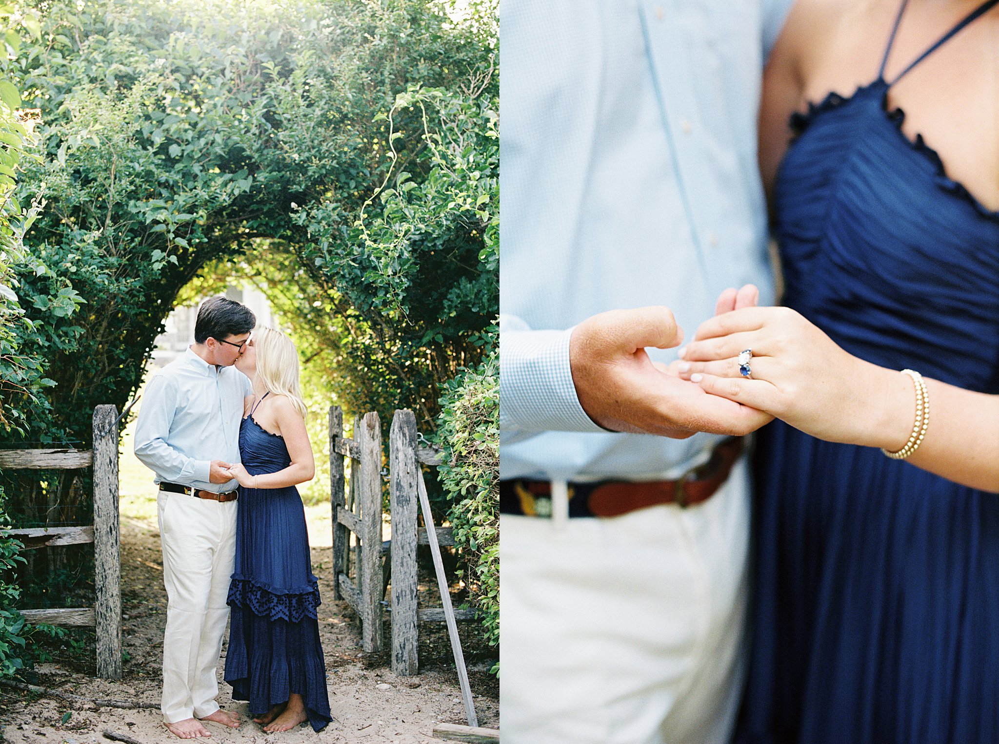 man and woman kiss under ivy tunnel by New England wedding photographer