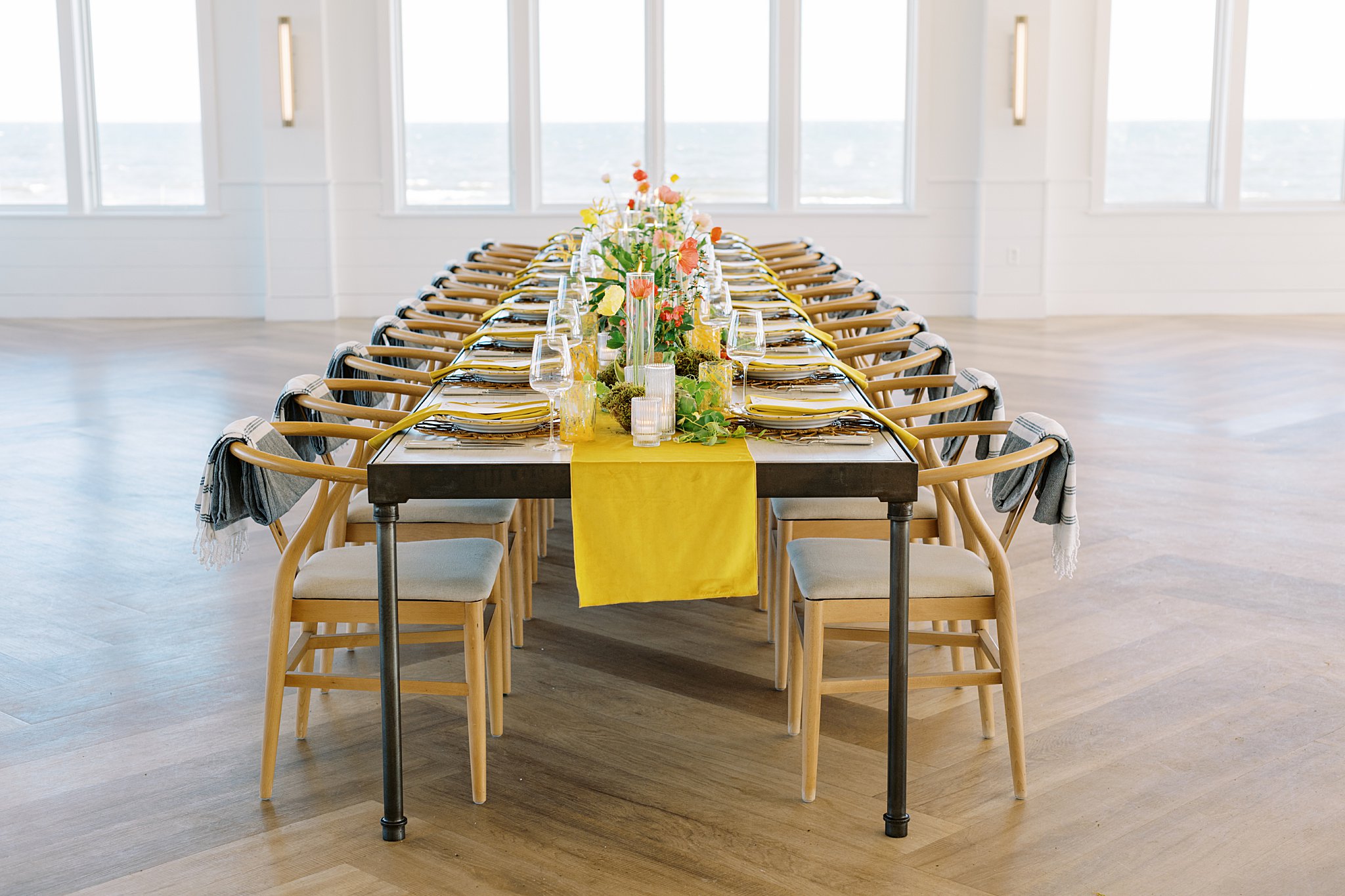 views of the ocean accentuate bright decor by Lynne Reznick Photography