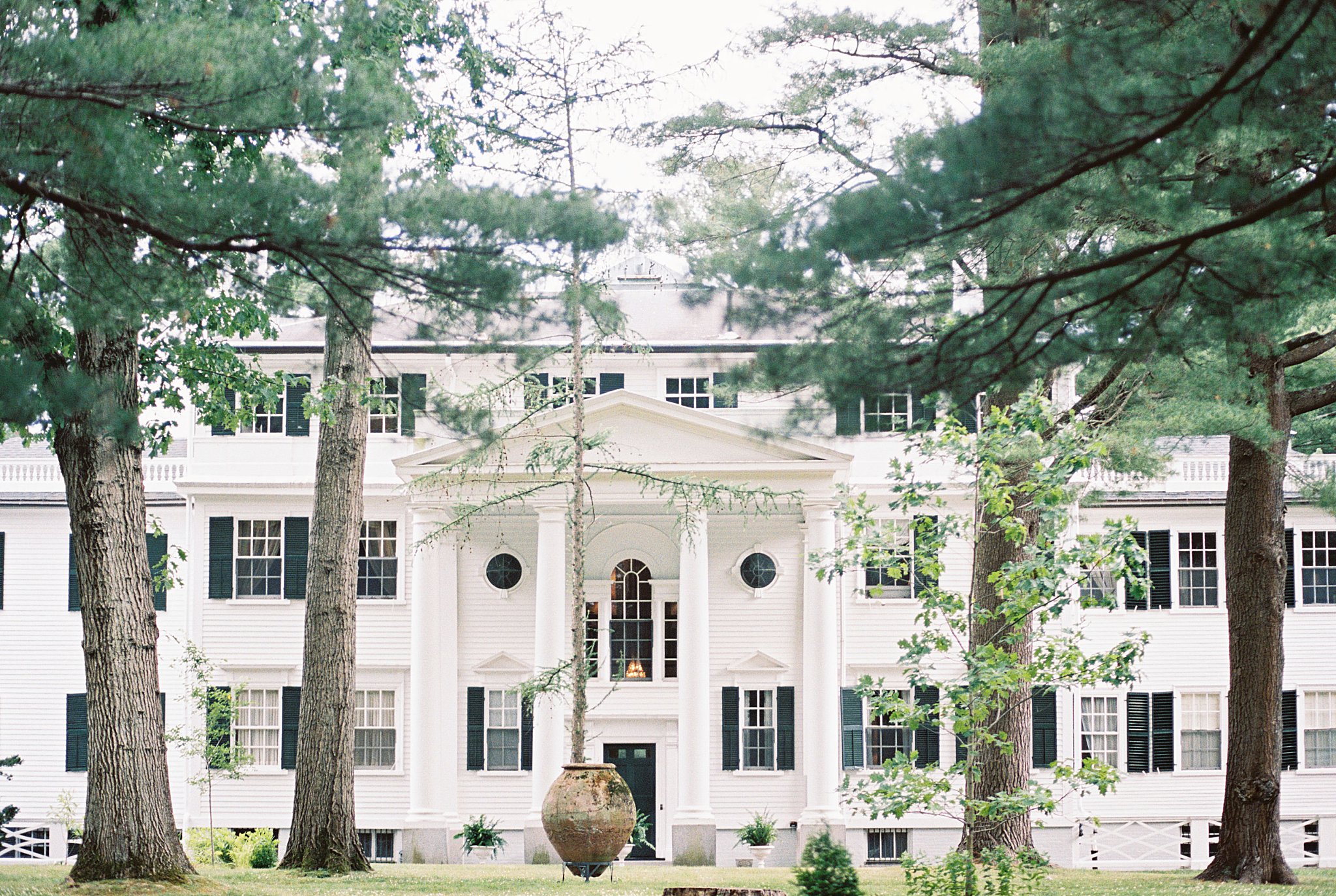 while columned mansion included in 8 European-inspired Wedding Venues in New England 