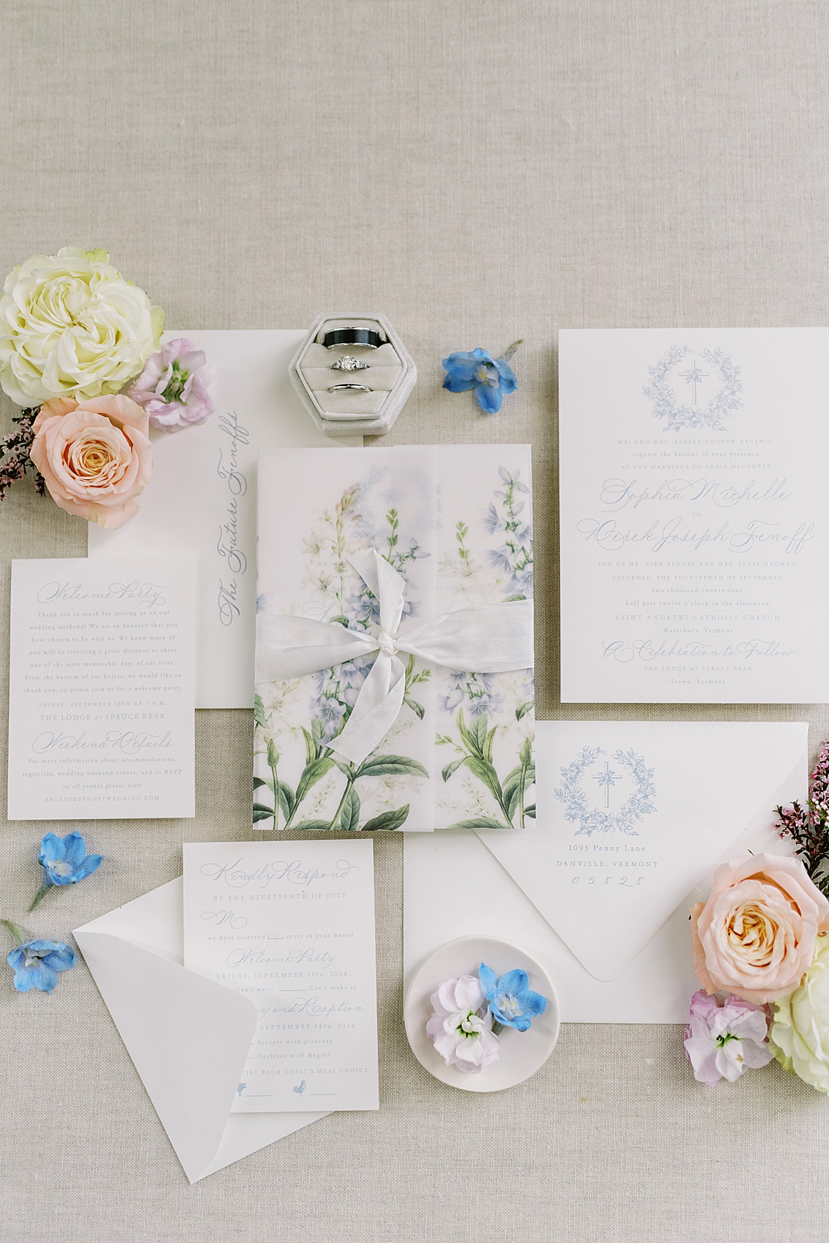 Stunning details for wedding at The Lodge at Spruce Peak