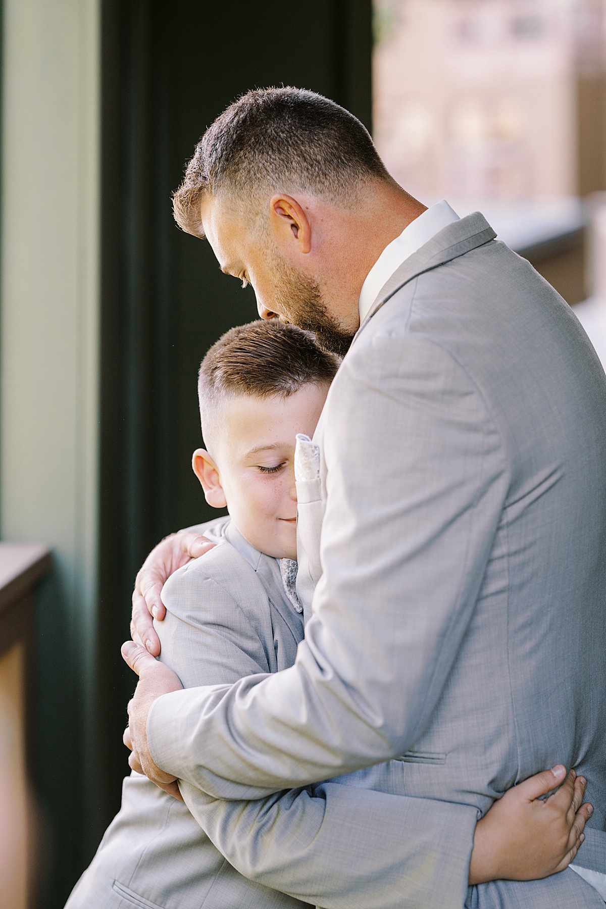 Father and son share special moment for Boston Wedding Photographer