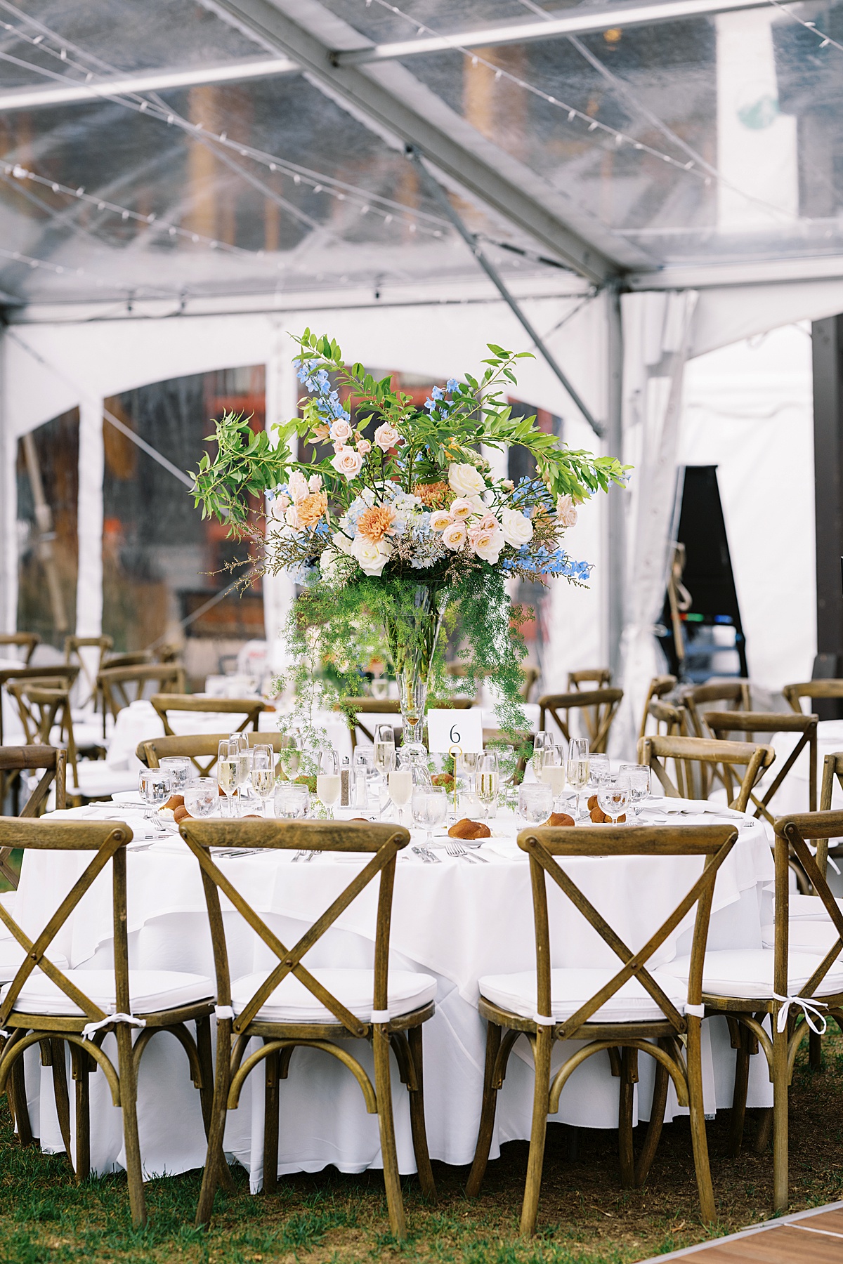 Gorgeous wedding floral installations at The Lodge at Spruce Peak