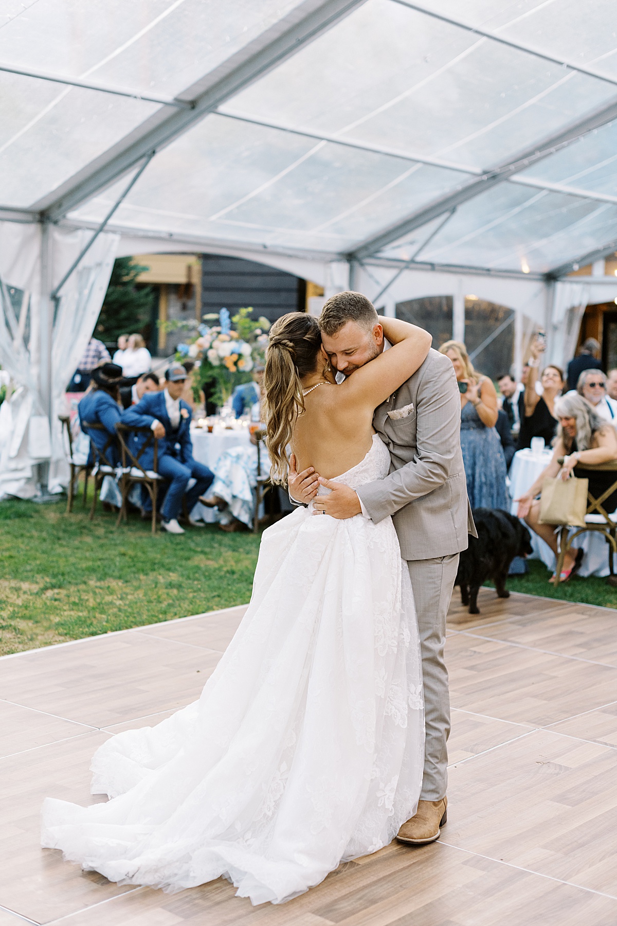 Happy couple dances together for Boston Wedding Photographer